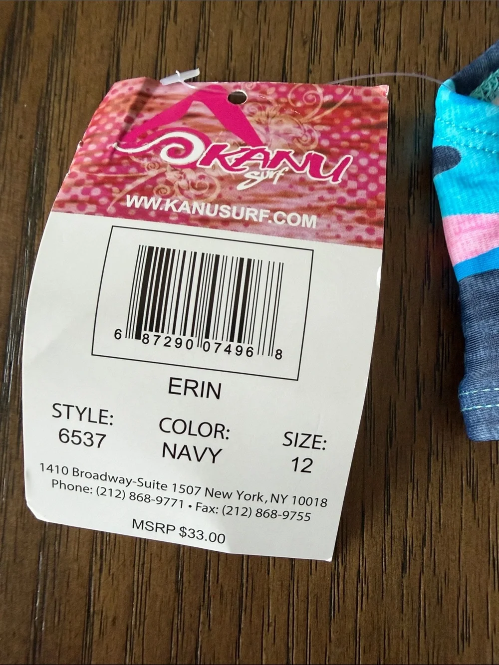Kanu Surf Blue, Pink & Black Camo Girls' Two-Piece Swim Set
